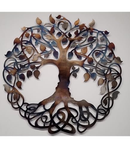 Décoration Murale En Métal Bouddha Noir – Mandala Arbre De Vie Pour Décoration D'intérieur Zen Et Autel De Yoga – Panneau à Suspendre Pour Jardin, Terrasse – Décoration 3D Découpée Au Laser