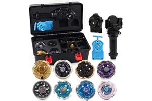 NBWS Bayblade，Toupie 8 Pièces Vitesse Gyro Métal Combat Toupie Ensemble 4D Fusion Modèle Combinaison avec émetteur et poignée