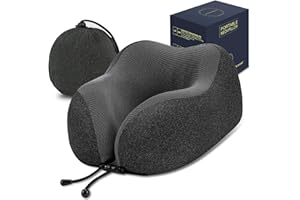 LUXSURE Travel Pillow - 2024 Upgraded Neck Pillow for Travel with Memory Foam, Travel Essentials with Built-in Storage Bag, Ergonomic Travel Neck Pillow, Head/Neck Cushion for Rest&Travel