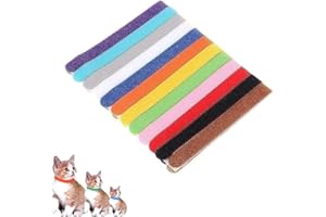 BEEJUNE 12 Stück Welpen Id Halsbänder, Kitten Halsbänder, Welpenhalsbänder für Züchter, Kitten Halsband, Halsband Welpen, Einstellbar, Weich, Mehrfarbig, für Neugeborener Haustie