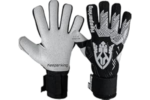 ‎KEEPERKING Keeperking Torwarthandschuhe für Erwachsene Fußballhandschuhe Herren Innennaht Profi Premier Grip 4mm Fester Sitz Unisex Jonior mehrere Größe und Farben