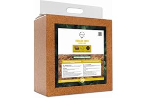 GREEN GOF GREENGOF Fibra de Coco Orgánica Bloque 5Kg (70L) - Ladrillo compactado. Sustrato de Origen 100% Natural. Recomendado para Huertos urbanos, Terrarios, Todo Tipo de Plantas y Vermicomposteras.