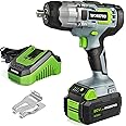 WORKPRO Avvitatore ad Impulsi 20V, 300Nm Avvitatori a Massa Battente con 4,0Ah Batteria, Mandrino da 13 mm (1/2"), Velocità V