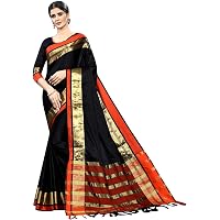 Perfectblue Women's Cotton Silk Saree With Blouse Piece(Hanshika)