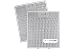 SCBOY 2 St 305×267×9 mm Filter Till Köksfläkt Fettfilter Till Köksfläkt 5-lagers Aluminiumfilter Passar Många Märken