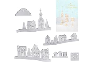 OOTSR Troqueles Casas, Troqueles de Corte de Metal, Troqueles Scrapbooking, Plantillas de Troqueles de Corte, Troqueles Papel para DIY Tarjeta Papel Álbum Manualidades Decor