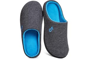 VeraCosy Men's Two-Tone Memory Foam Slippers