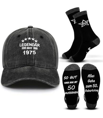 WBdesignz 50. Geburtstagskarte „Seit 50 Jahren Legendär“ – DIN A6 Mit Umschlag, Schwarz-gold Design