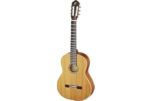 Ortega Guitars R131L Family Series Pro Left Handed Nylon 6-String Guitar with Cedar Top, Mahogany Body, Satin Finish