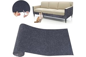 RICKMASK Tapis Griffoir Chat Canapé Auto-AdhéSif: Protection Anti Griffe Chat pour Meuble DIY Trimmable Chats Grattoir pour ProtèGe CanapéS Meuble, 40 Cm ×200 Cm (Gris Foncé, 40×200cm)