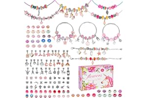 SYID 150Pcs Bracelet Making Kit Gifts, Jewellery Making Kit for Girls Gifts, DIY Bracelet Making with Beads & Charms, Arts And Crafts for Kids, Girls Toys Birthday Gift for Age 5 6 7 8 9 10 12 Year Old