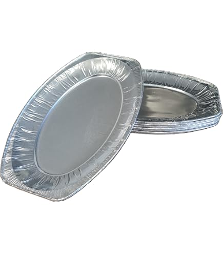 Char-Broil - 10 Vassoi In Alluminio XL Per Griglia - 33x26x6 Cm - Monouso - Per Servire, Salse E Avanzi