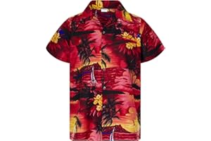 King Kameha | Funky Chemise Hawaïenne | Hommes | XS - 6XL | Manche-Courte | Poche-Avant | Hawaiian-Imprimer | Noël Père| Couleurs variées