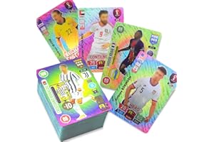 Tomicy 2022/23 World Cup Fußball Star Karte UEFA Champions League Sammelkarte 55 Stück Goldfolien Karten Non Originale Geschenke für Kinder