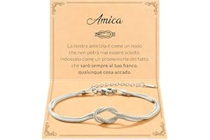 SOFIA FERRER Regali Amica Speciale Compleanno, Bracciale Donna Acciaio con Dedica Emozionante, Regalo Sorella, Regalo Migliore Amica, Bracciale Amicizia Donna