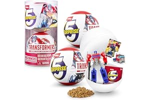 5 Surprise 2 Capsules Transformers Series 1 by ZURU, Collectable Mystery Unboxing for Kids, Realistic Miniature Toy, Playset & Accessories