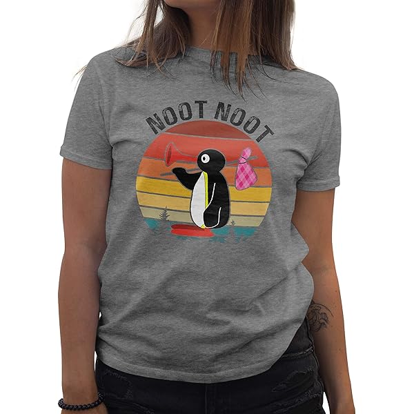 Pngu Noot Noot Cartoon T Shrt Lustges Vntage Cooles