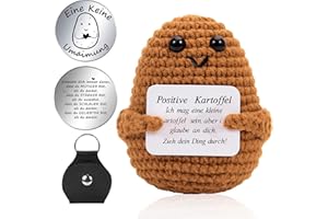 Aruigu Pocket Hug Positive Kartoffel, Kreative Strickwolle Kartoffel Puppe und Kleine Umarmung Glücksbringer, Geschenke für Frauen, Mutmacher Geschenk, Muttertagsgeschenk, Gute Besserung