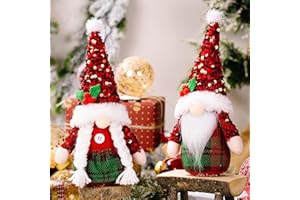 REGAPOG Weihnachtsdeko Wichtel, 2 Stück Weihnachten Deko Wichtel, Weihnachtswichtel Gesichtslose Puppe Zwerg Dekorationen, Weihnacht Geschenke für Kinder Wohnkultur Weihnachten (A)