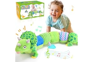 Toyzey Dinosaur Toys for Boys - Soft Sensory Toys for 0-12 Months, Tummy Time Toys & Newborn Gifts