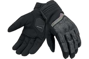 Tucano Urbano guanti BOSS HYDROSCUD moto e scooter. Guanti moto invernali uomo. Protezioni nocche. dorso in denim, palmo scamosciato sintetico, 100% impermeabile e traspirante, touch screen.