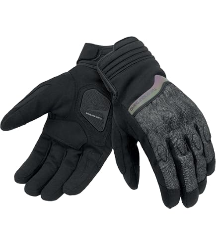 Tucano Urbano Guanti Invernali Moto TARGET HYDROSCUD® Nero Taglia XL | Impermeabili, Termici, Con Protezione Nocche, Touch Screen