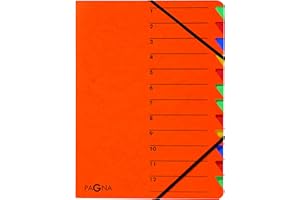 Pagna Teczka Easy (teczka kolekcjonerska, 12 przegródek, 1-12) pomarańczowa
