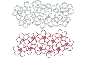 Kinretixia® Blumenstreifen-Rahmen-Stanzformen, Urlaubs-DIY-Dekorationsstanzform, Metallform-Stanzformen Scrapbooking, für die Kartenherstellung, Blumenmeer