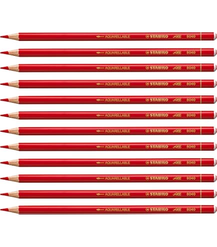 Crayons STABILO All - Lot De 12 - Mine 3.3mm - Pour Toutes Surfaces - Effaçables à L'eau