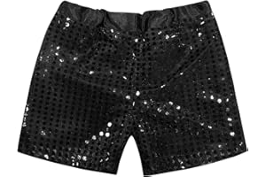 KIELSJAJD Kinder Pailletten Glitzer Shorts Tanzshorts Glänzende Hotpants Kleinkind Kinder Baby Mädchen Jungen Glitzernde Pailletten Elastische Taille Geburtstag Shorts Hosen Party Shorts