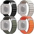 Sounce Trail Loop Nylon Strap with G-Hook Band for iWatch 49mm 45mm 44mm 42mm, Sport Bracelet for Men & Women, Soft Stretchy Bands for iWatch Ultra/Ultra 2 Series 8 7 6 5 4 3 2 1 SE - Set of 4