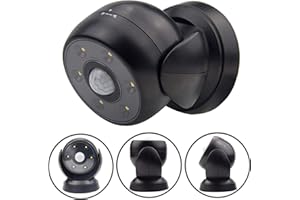 BIGLIGHT LED Détecteur de Mouvement Spotlight Outdoor Indoor Détecteur de Mouvement Extérieur Sans fil Batterie étanche Spot Extérieur Lampe Murale Lampe de Sécurité [Classe énergétique A+]