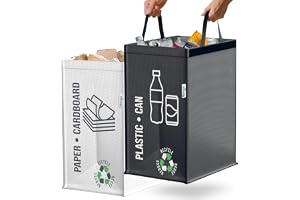 NORGGO® Återvinningskärl, 50L Sopsorteringspåsar 2 Fack