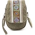 Goodhan Floral Embroidered Backpack Purse for Women Small Travel Handbag Shoulder Bag Daypack