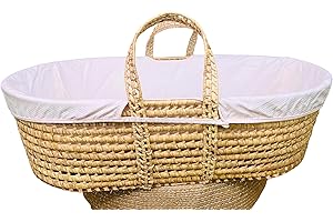 Danielstore Funda para capazo | Tamaño único, algodón, 85x55x25cm | Suave, Transpirable, fácil Lavado | Protección y Confort para bebés en moisés | No Incluye Capazo