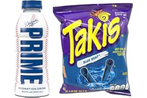 BLISSIFY PRIME Hydration Sports Drink by Logan Paul & KSI - Los Angeles (LA) Dodgers 500ml + Takis Blue Heat Limited Edition 3.25oz- US Import