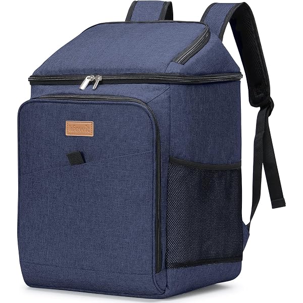 LASUK Geïsoleerde Koelrugzak – 30 Liter, Voor 40 Blikjes, Waterdicht En Lekvrij, Met 2 Vakken, Ideaal Voor Picknick, Camping, Wandelen En Strand, Grijs