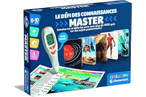 Clementoni | Le Défi des Connaissances Master | Enfants 6–10 Ans | Jeu éducatif | Quiz Éducatif avec Stylo Parlant | 1000+ Questions | 4 Modes | Activité Interactive Solo Ou 2 Joueurs | Culture