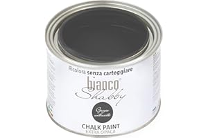‎BIANCO SHABBY bianco Shabby® Grigio Antracite Kreidefarbe Wasserbasis für Alle Oberflächen einfach zu verarbeiten ohne schlechten Geruch - Chalk Paint Extra Matt (500 ml)