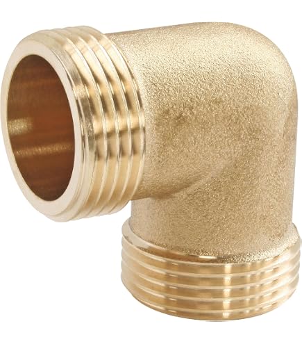 Kör4u Messing-Winkel 90 Grad, 1 Zoll AG/AG – Perfekt Für Trinkwasser, Haus & Garten