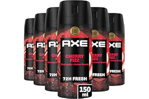 AXE - Déodorant Homme Spray - Cherry Fizz - Collection Prestige - Spray Anti-transpirant - Fraîcheur 72h non stop - Parfum frais de pomme, eucalyptus, ambre et cerise - lot 6x150ml