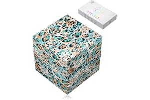 Funxim Infinity Cube, Leopard Unendlicher Würfel Spielzeug, Magic Unendlicher Flip Würfel Dekompression Spielzeug, Tötungs Zeit Zappeln Spielwaren Stressabbau Würfel