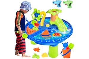 Stolik plażowy Jonrryin z wodą i piaskiem 4 w 1