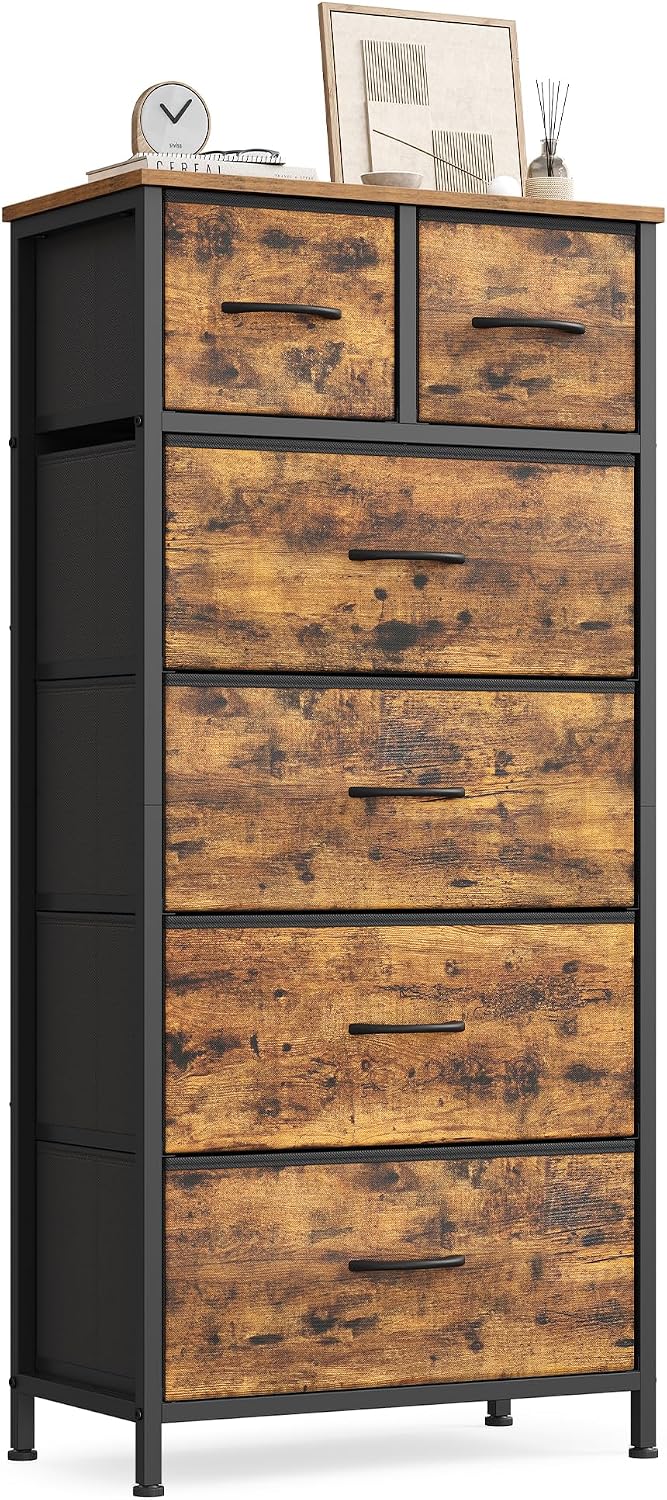 Qualité de Fabrication & Durabilité : SONGMICS Commode Chambre Meuble de Rangement