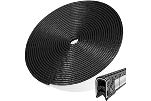 TranRantic Car Door Edge Protector, 5M U-Shape Rubber Edge Trim for Cars Door, Built-in Steel Sheet, Car Entry Protection Strips for Sedan, Trucks, SUV, ATV(Black)