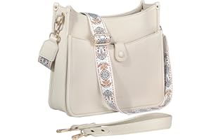 RAVUO Torby hobo dla kobiet, modna wegańska skórzana torba crossbody i torebka na ramię z 2 szt. regulowanym paskiem