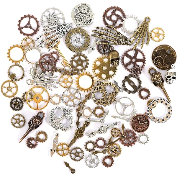 Set Gioielli Steampunk HOWAF - Collana, Orecchini E Anello Con Ingranaggi | Accessori Costume Punk - Foto 6