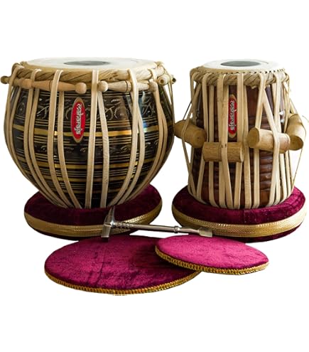 Set Professionale Tabla Jodi FASHERATI Con Custodia, Martello E Gaddi - Bayan Nichel Ottone 3kg E Dayana Legno Sheesham 4kg - Foto 3