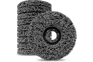 LSTOPGO 10 Stück CSD Scheibe, Ø 125 mm,Bohrungsdurchmesser 22mm,Reinigungsscheibe Set für Winkelschleifer,für Rostentfernung Schweißnähte entfernen Sie Farbe,Rost und Oxidation (schwarz, 10 Stück)