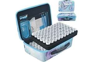 LIRUNQIU Diamond Painting Zubehör Boxen, 120 Stück Diamant Painting Aufbewahrungsbox Kits Werkzeug Set mit Stickers Tablett Stift